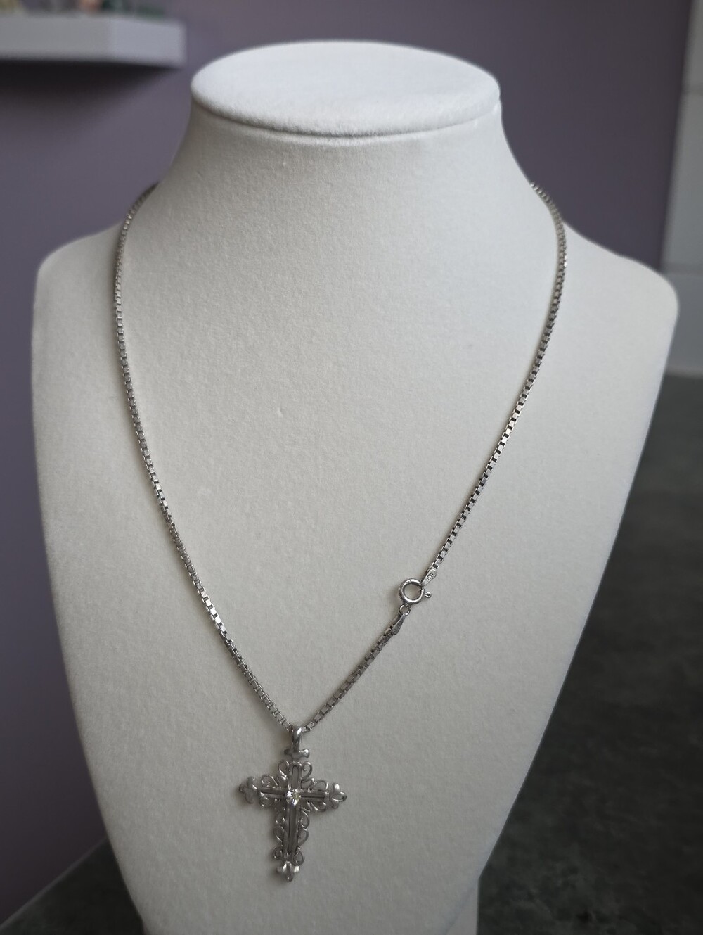 925 Silver Chain With Cross Pendant